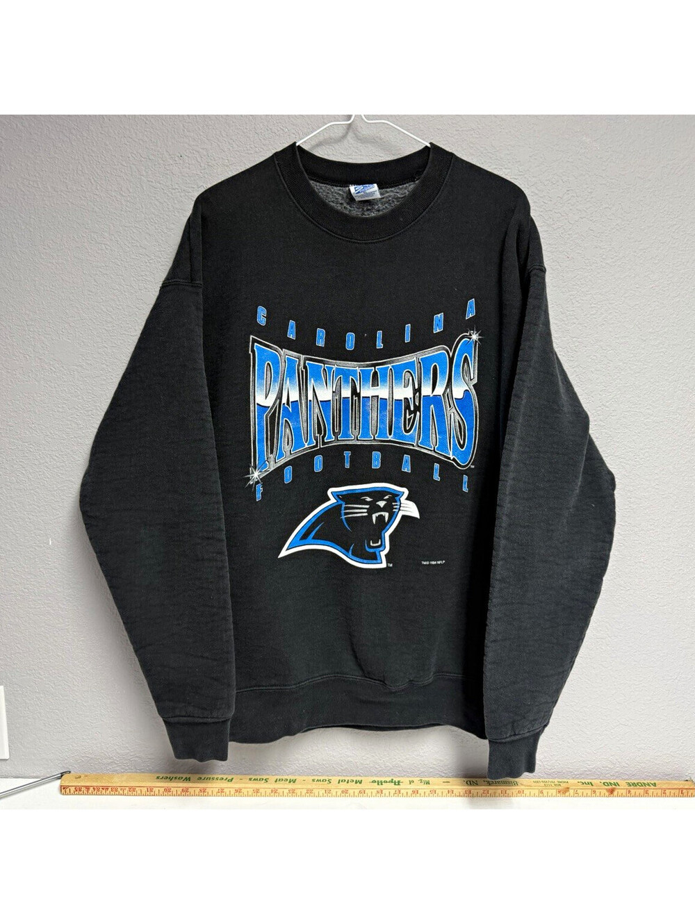 Vintage Salem Sportswear NFL Carolina Panthers Crewneck Sweatshirt Black XL
